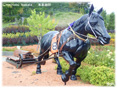岩見沢SAの輓馬ミニ写真