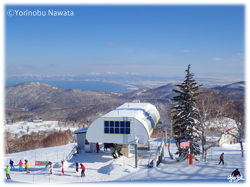 札幌国際スキー場の石狩湾眺望／写真転載厳禁・プロ写真家なわたよりのぶ