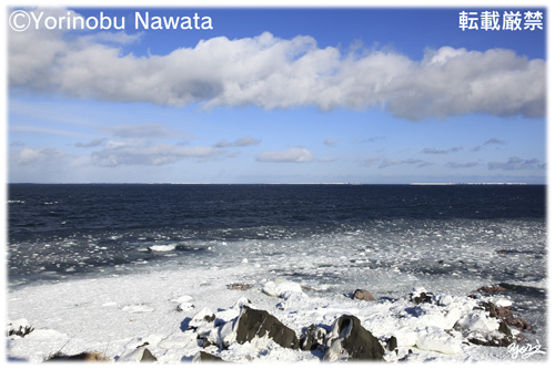 流氷名残と北方領土／写真転載厳禁・プロ写真家なわたよりのぶ