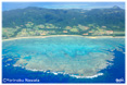 石垣島東部珊瑚礁海域の航空写真