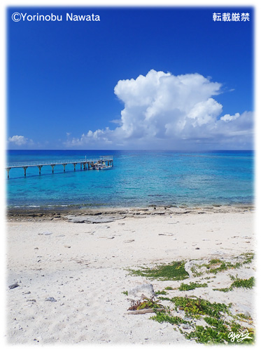 「ナガンヌ桟橋と積乱雲」写真/転載厳禁・プロ写真家縄田頼信 「ナガンヌ桟橋と積乱雲」写真・転載厳禁・プロ写真家なわたよりのぶ