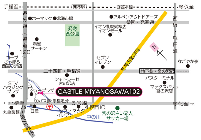 宝泉堂・縄田頼信写真家事務所案内地図