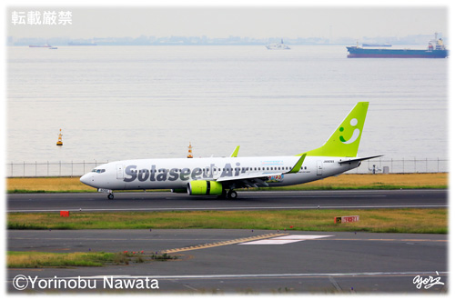 Solaseed Air B737-800　羽田／写真転載厳禁・プロ写真家なわたよりのぶ