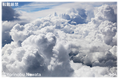 「積乱雲乱立（航空写真）」転載厳禁・プロ写真家なわたよりのぶ